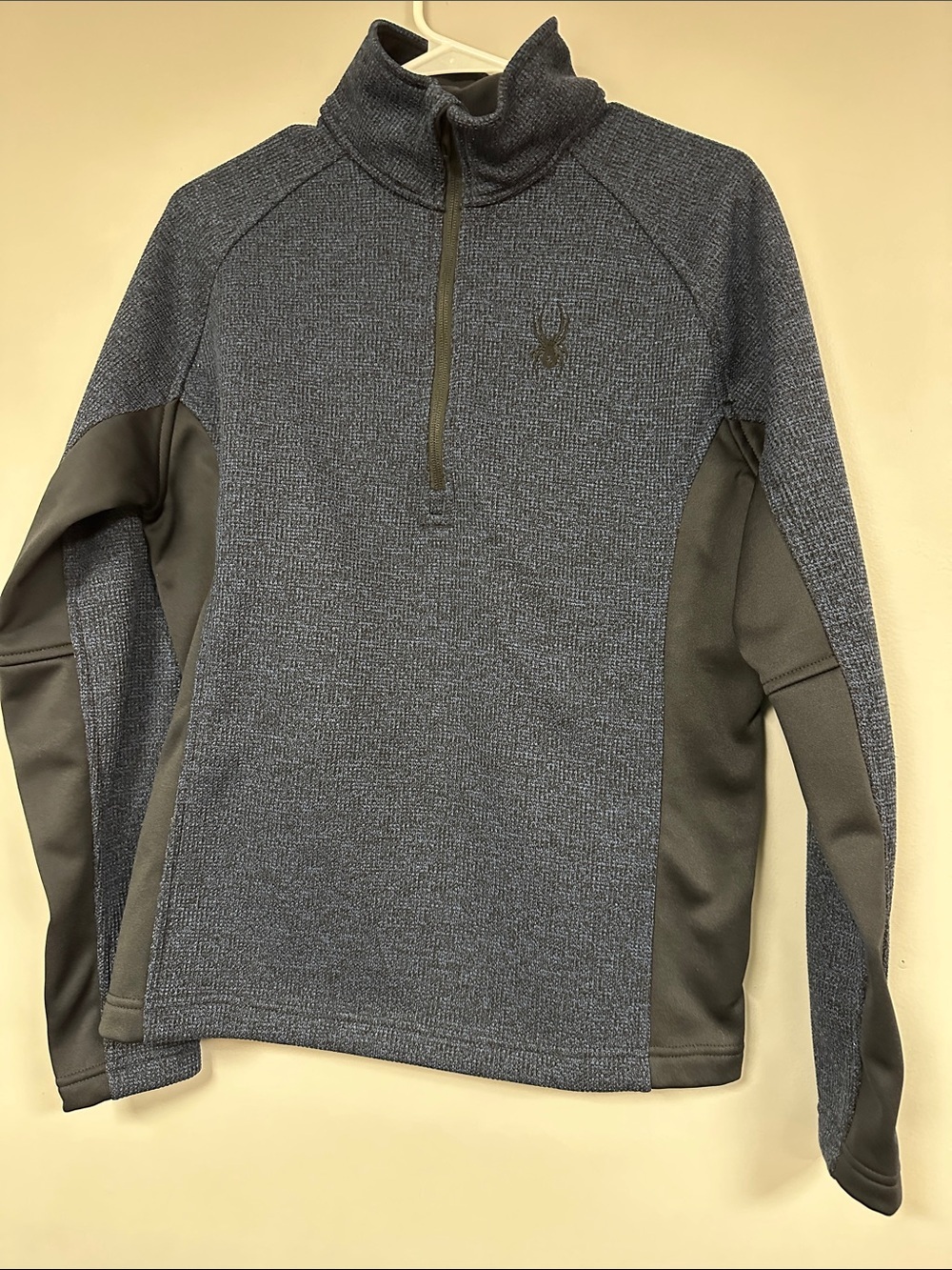 Spyder Outbound mid-weight half zip mock neck core Navy & Black sweater S
